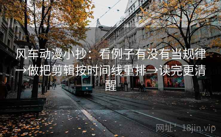 风车动漫小抄：看例子有没有当规律→做把剪辑按时间线重排→读完更清醒